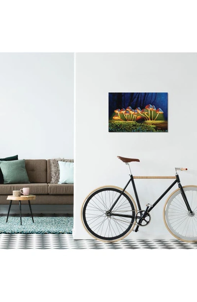 Icanvas Nightlights Glowing Mushrooms By Yue Zeng Canvas Wall Art In Yellow