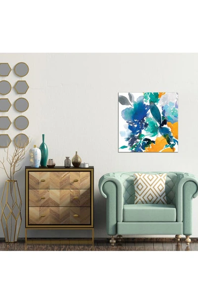 Icanvas Indigo Flower Ii By Isabelle Z Canvas Wall Art In Blue