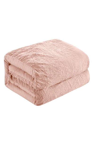 Shop Chic Ashford Crinkle 3-piece Quilt Set In Blush