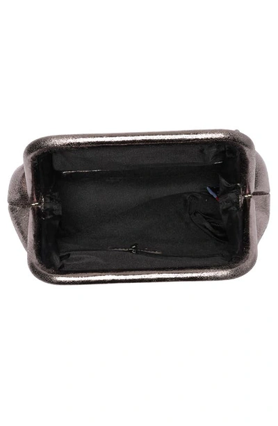 Shop Urban Expressions Handbags Metallic Frame Crossbody Clutch In Gunmetal
