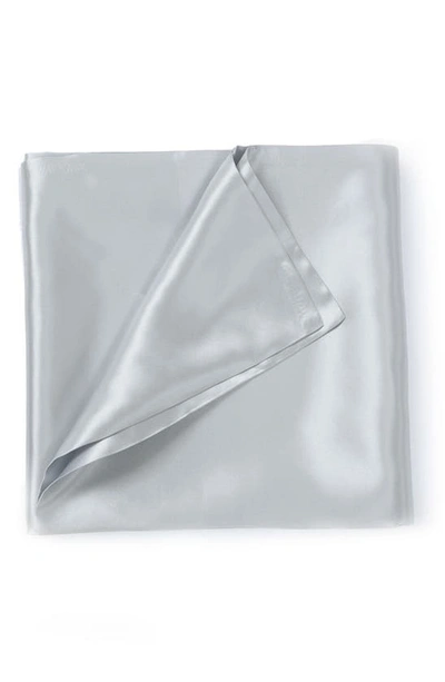 Melange Home 100% Pure Mulberry Silk Pillow Case In Silver