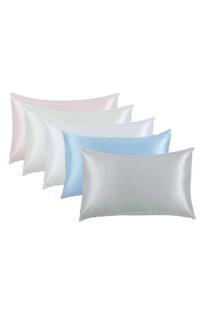 Melange Home 100% Pure Mulberry Silk Pillow Case In Blue