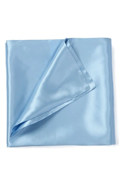 Melange Home 100% Pure Mulberry Silk Pillow Case In Blue