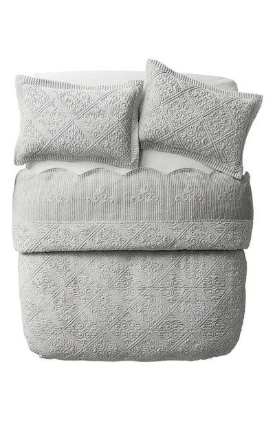 Vcny Home Westland Quilted Plush Bedspread Set In Grey