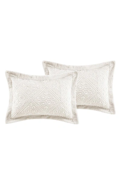 Vcny Home Westland Quilted Plush Bedspread Set In Ivory