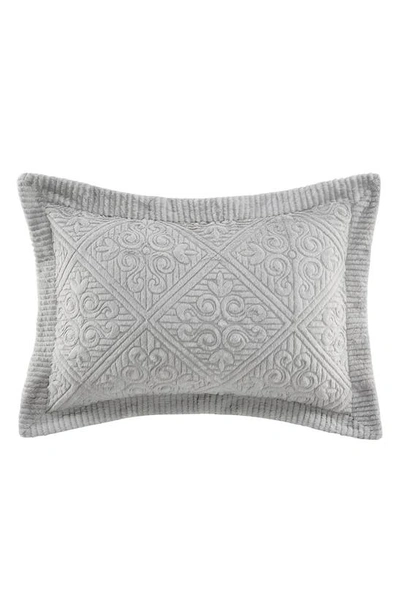 Vcny Home Westland Quilted Plush Bedspread Set In Grey