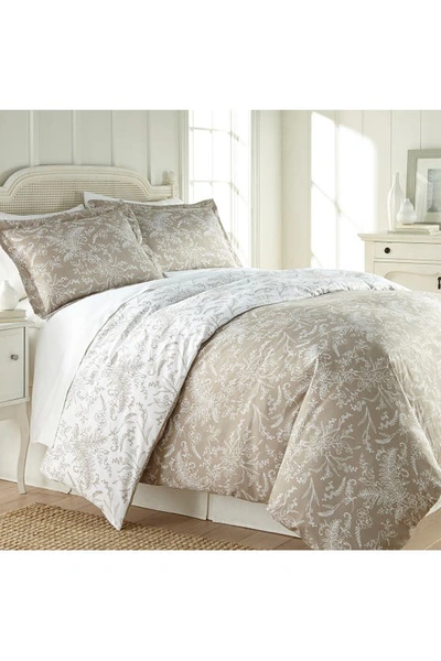 Southshore Fine Linens Winter Brush Reversible Comforter Sets In Warm Sand