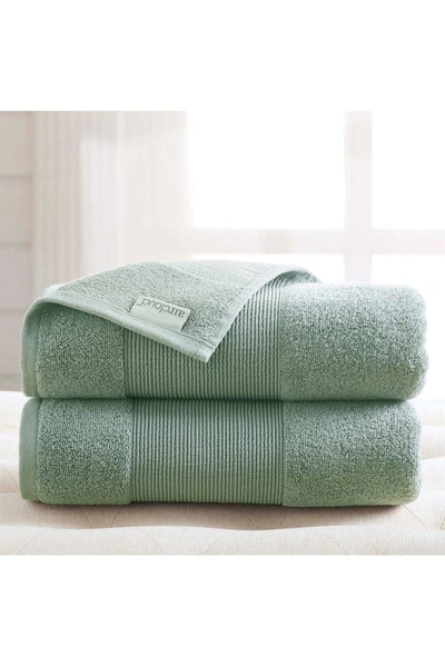 Modern Threads Air Cloud 2-pack Oversized Bath Sheet In Eucalyptus