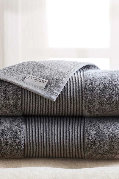 Modern Threads Air Cloud Oversized Bath Sheet In Charcoal