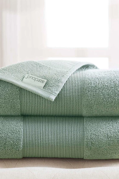 Modern Threads Air Cloud 2-pack Oversized Bath Sheet In Eucalyptus