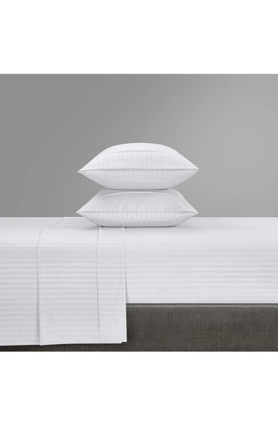 Shop Chic Sarina Solid With Stripe Sheet Set In White