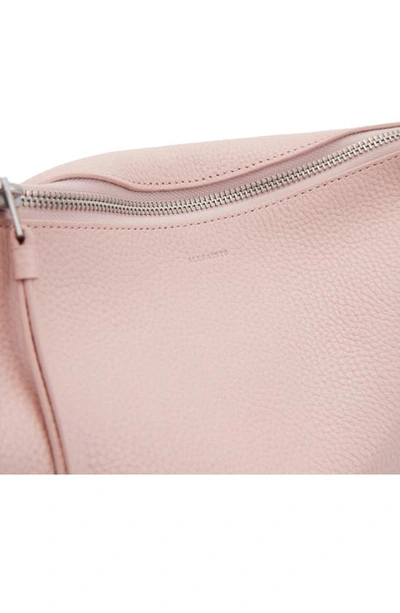 Shop Allsaints Kita Leather Messenger Crossbody Bag In Powdered Pink