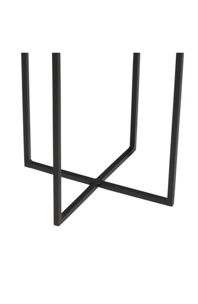 Shop Ginger Birch Studio Brown Metal Contemporary Accent Table With Black X-shaped Base