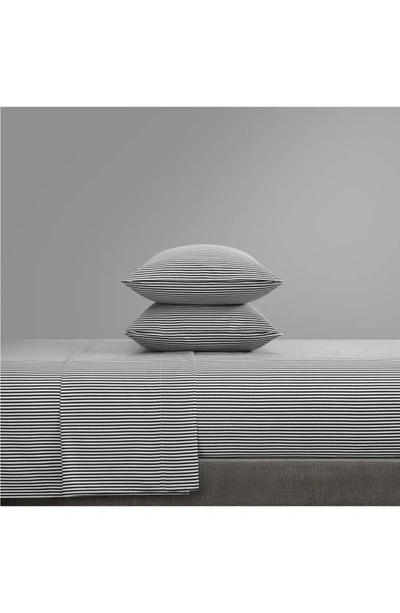 Shop Chic Breale Striped Sheet Set In Charcoal