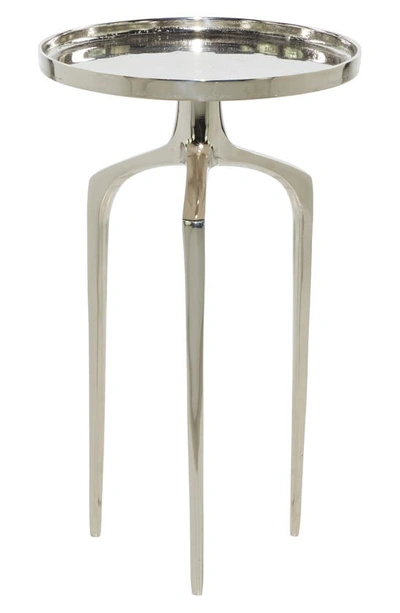 Shop Vivian Lune Home Silver Aluminum Contemporary Accent Table With 3 Tripod Legs