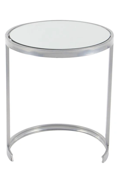 Vivian Lune Home Set Of 3 Silver Metal Accent Table In Silver