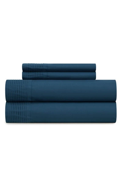 Shop Chic Twin Harley Pleated 3-piece Sheet Set In Blue