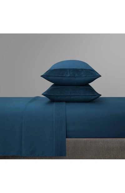 Shop Chic Twin Harley Pleated 3-piece Sheet Set In Blue