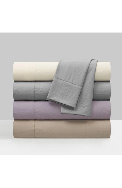Shop Chic Casey Taupe Solid Washed Microfiber Sheet Set
