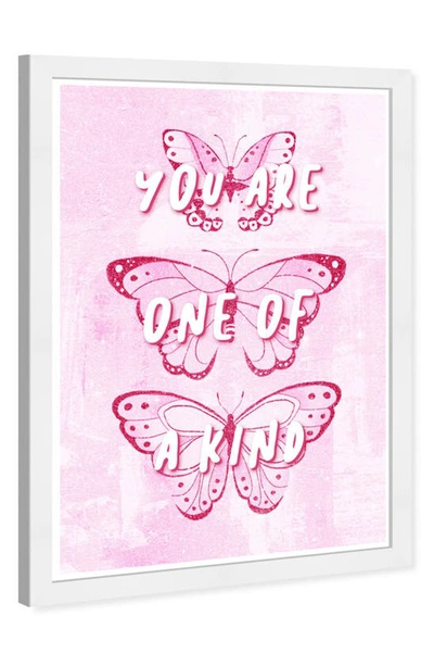 Wynwood Studio Wynwood Pink Butterfly Framed Wall Art In Pink