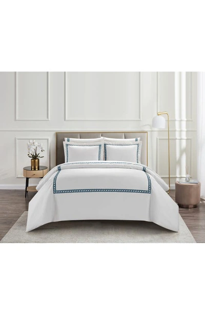 Shop Chic Lewinston Cotton Blend 7-piece Bedding Set In Navy Blue