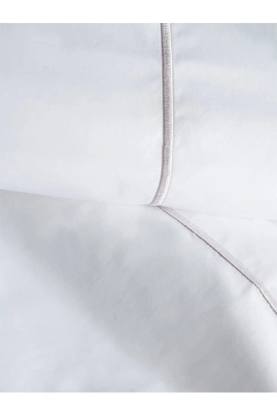 Melange Percale Stripe Marrow 2-piece Duvet Set In Grey/white