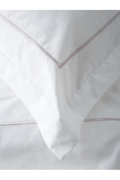 Melange Percale Stripe Marrow 2-piece Duvet Set In Grey/white