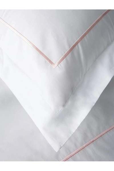 Melange Percale Stripe Marrow 2-piece Duvet Set In Rose/white
