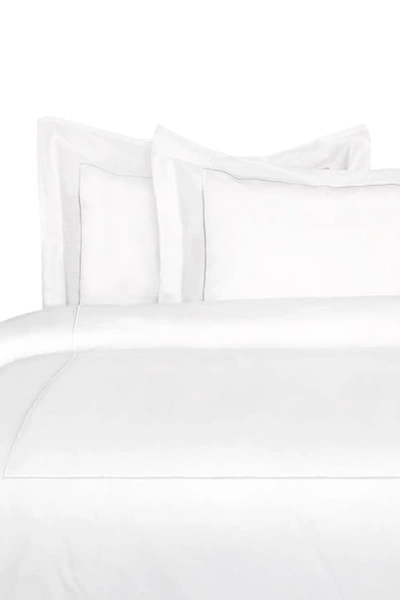 Melange Percale Stripe Marrow 2-piece Duvet Set In Charcoal/white