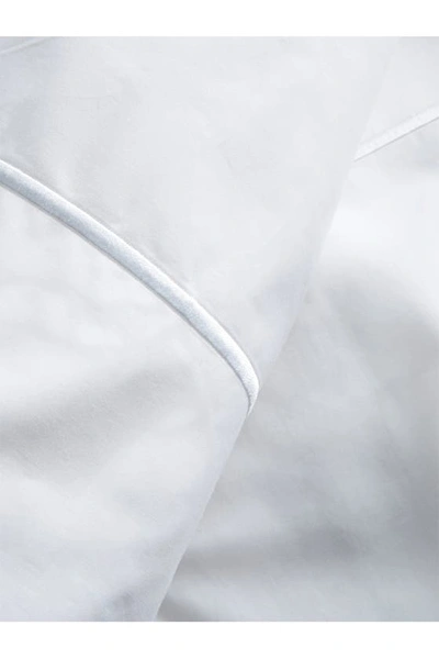 Melange Percale Stripe Marrow 2-piece Duvet Set In Charcoal/white