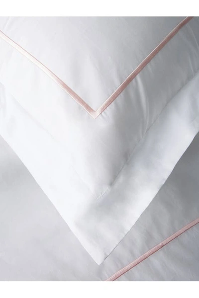 Melange Percale Stripe Marrow 2-piece Duvet Set In Rose/white