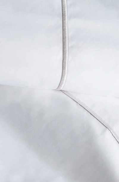 Melange Percale Stripe Marrow 2-piece Duvet Set In Grey/white