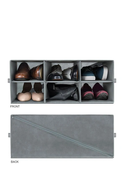 Sorbus Grey Shoe Bin In Gold