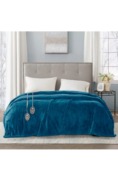 Shop Beautyrest Heated Blanket In Teal