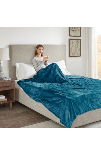 Shop Beautyrest Heated Blanket In Teal