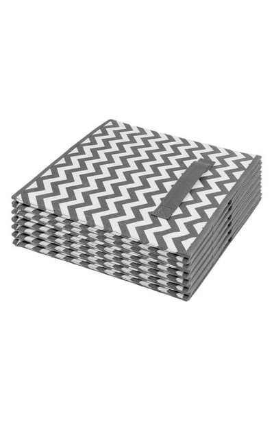 Sorbus Foldable Storage Cube In Grey Pattern