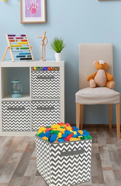 Sorbus Foldable Storage Cube In Grey Pattern