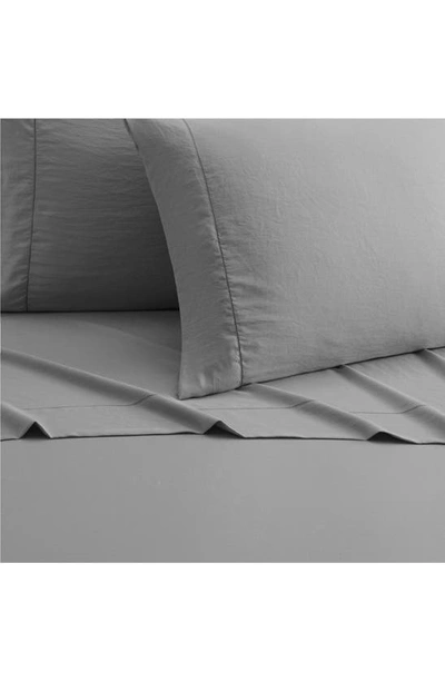Shop Chic Casey Taupe Solid Washed Microfiber Sheet Set In Grey