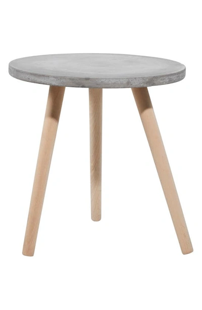 Shop Uma Gray Fiberclay Contemporary Accent Table In Light Gray Brown