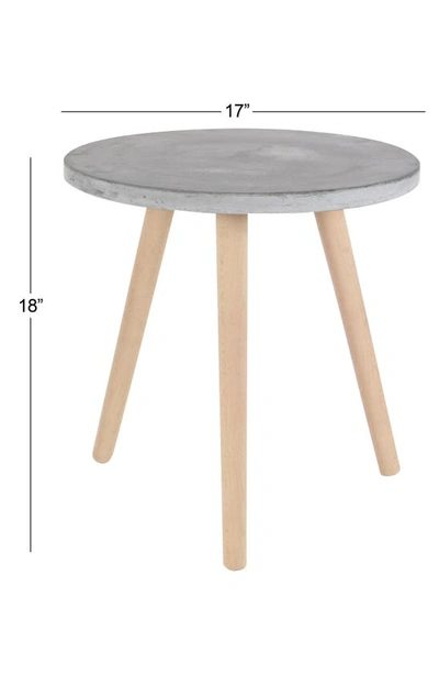 Shop Uma Gray Fiberclay Contemporary Accent Table In Light Gray Brown
