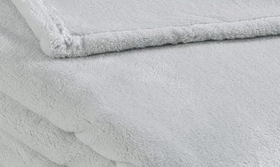 Eddie Bauer Bi-color Premium Plush Fleece Throw Blanket In Pebble