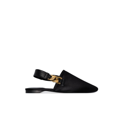 Shop Givenchy G-chain Slingback Mules - Women's - Silk/leather/viscose In Black