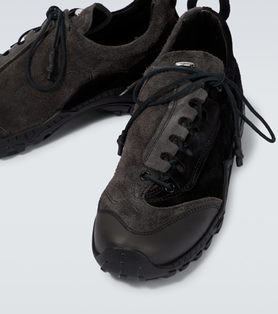 Shop Our Legacy Gabe Suede Sneakers In Black Shadow Play