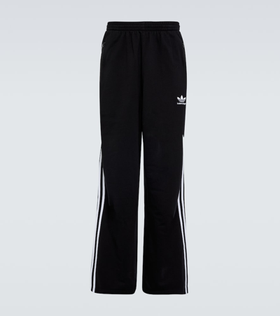 Balenciaga Adidas Cotton Blend Tracksuit Pants In Black | ModeSens