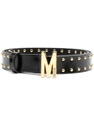 Mcm studded cheap belt