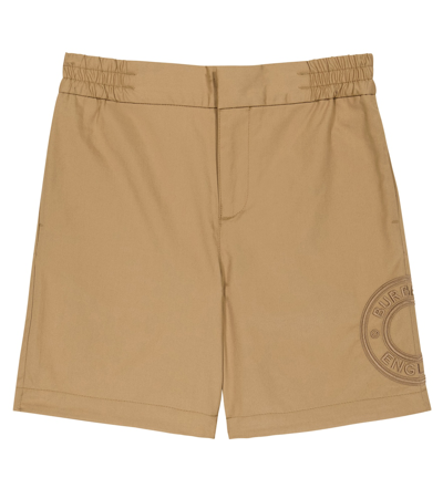 Shop Burberry Cotton Twill Shorts In Archive Beige
