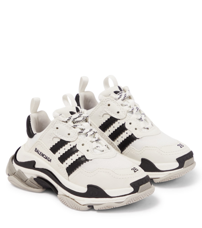 Shop Balenciaga X Adidas Triples S Sneakers In Wh/blk/lg Grey/grey