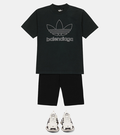 Shop Balenciaga X Adidas Triples S Sneakers In Wh/blk/lg Grey/grey