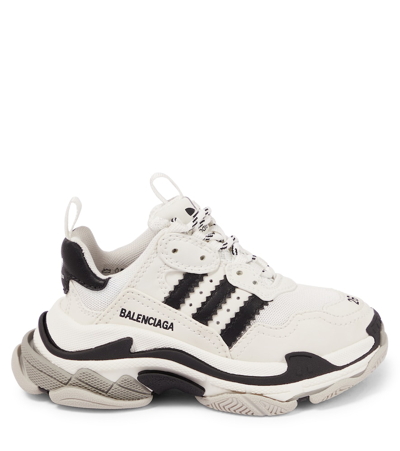 Shop Balenciaga X Adidas Triples S Sneakers In Wh/blk/lg Grey/grey