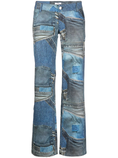 Shop Miaou Blue Atlas Straight-leg Jeans